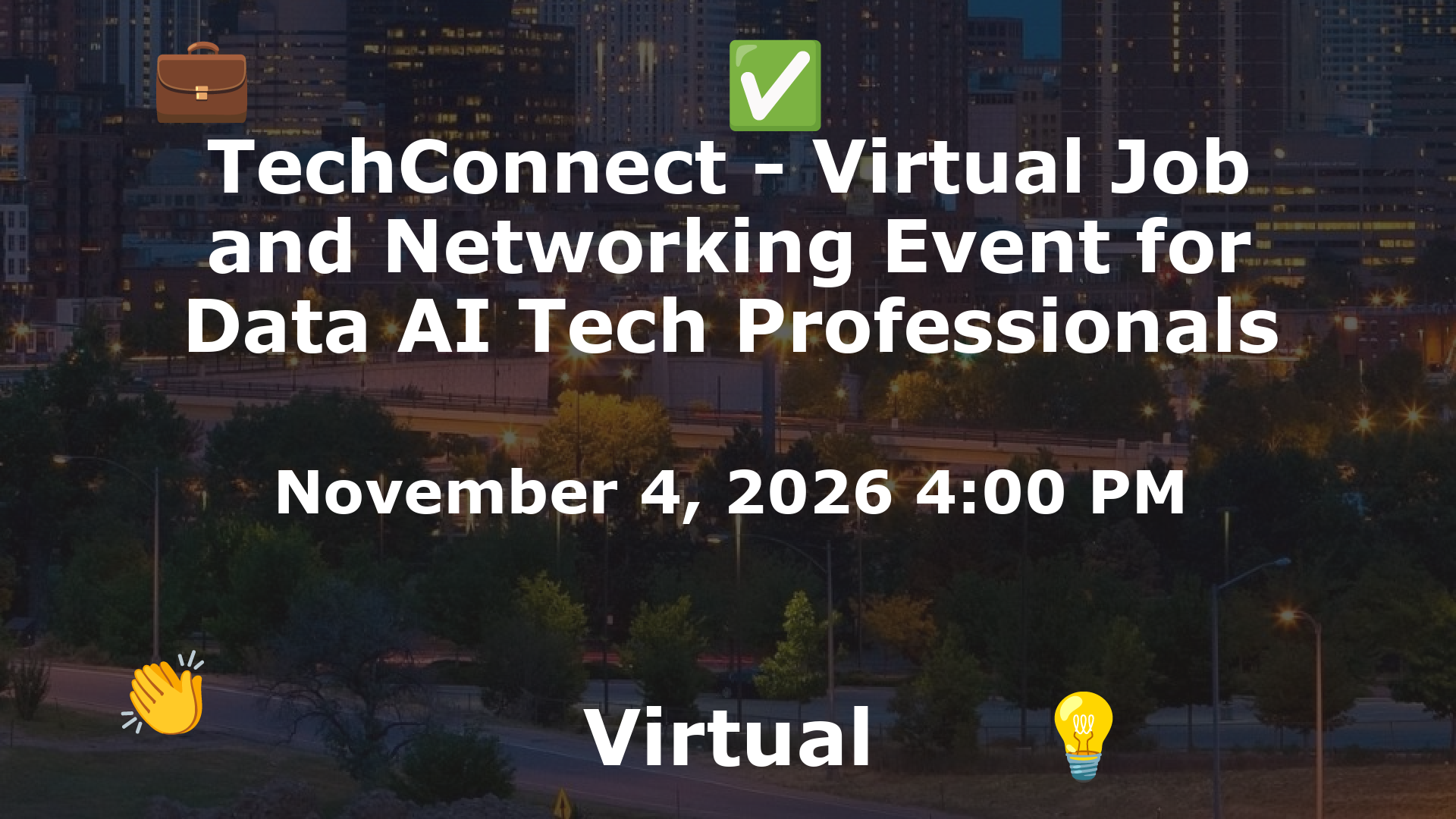 TechConnect - Virtual Job and Networking Event for Data AI Tech Professionals event image